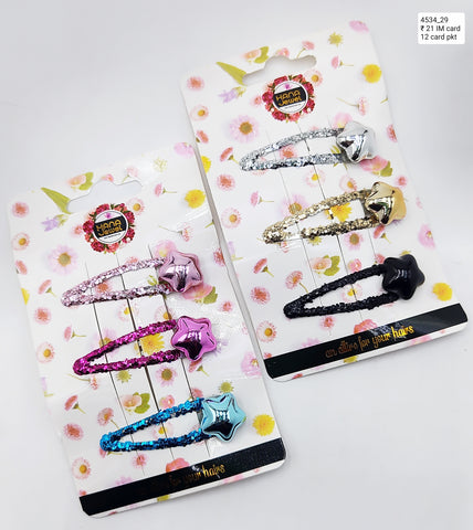 Hana Jewel 12 Pcs Sparkling Dazzle Small Glitter Star-Shaped Tic Tac Hair Clips - Colorful & Stylish Hair Pins for Girls (Multicolor) Hana Jewel 12 Pcs Sparkling Dazzle Small Glitter Star-Shaped Tic Tac Hair Clips - Colorful & Stylish Hair Pins for Girls (Multicolor)