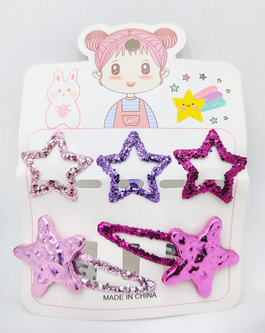 Impression Set of 12 Star-Designed Sequins Embellished Snap Clips - Multicolor, Stylish Hair Accessories for Girls & Women Impression Set of 12 Star-Designed Sequins Embellished Snap Clips - Multicolor, Stylish Hair Accessories for Girls & Women