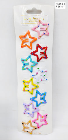 Star Combo Kids Hair Clip (1 Card 10 pieces) (12 Card Packet) Star Combo Kids Hair Clip (1 Card 10 pieces) (12 Card Packet)