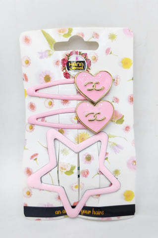 Hana Jewels 12 Pcs Multicolor Heart & Star Button Tic Tac Clips - Matte Finish Hair Accessories for Girls & Women Hana Jewels 12 Pcs Multicolor Heart & Star Button Tic Tac Clips - Matte Finish Hair Accessories for Girls & Women