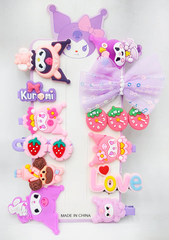 Pack of 12 Pcs BHLFRH Kawaii Anime Cartoon Cloud Hair Barrettes - Cute Flower Bow Claw Clips & Flat Hair Pins for Girls & Women Pack of 12 Pcs BHLFRH Kawaii Anime Cartoon Cloud Hair Barrettes - Cute Flower Bow Claw Clips & Flat Hair Pins for Girls & Women