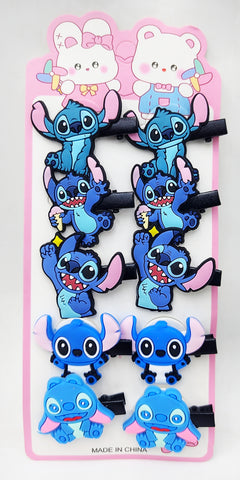 Pack of 12 Pcs Anime Cartoon Lilo & Stitch Hair Clips - Cute Hair Pins for Baby Girls, Kids, and Gifts Pack of 12 Pcs Anime Cartoon Lilo & Stitch Hair Clips - Cute Hair Pins for Baby Girls, Kids, and Gifts