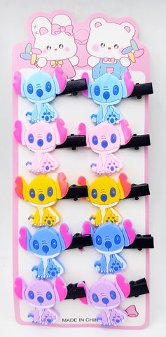 Pack of 12 Pcs Anime Cartoon Lilo & Stitch Hair Clips - Cute Hair Pins for Baby Girls, Kids, and Gifts Pack of 12 Pcs Anime Cartoon Lilo & Stitch Hair Clips - Cute Hair Pins for Baby Girls, Kids, and Gifts