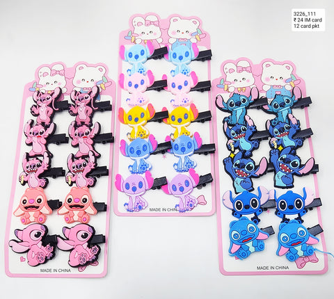 Pack of 12 Pcs Anime Cartoon Lilo & Stitch Hair Clips - Cute Hair Pins for Baby Girls, Kids, and Gifts Pack of 12 Pcs Anime Cartoon Lilo & Stitch Hair Clips - Cute Hair Pins for Baby Girls, Kids, and Gifts