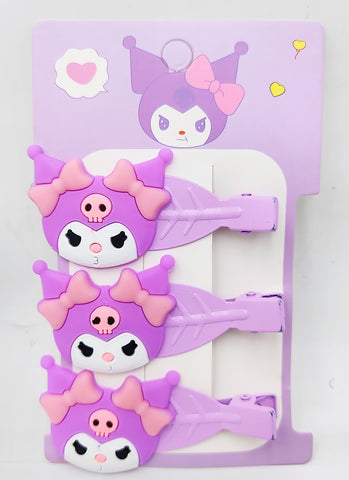 Pack of 12 Pcs Sweet and Lovely Cartoon Hairpins - Large Kuromi Gripping Clips for Girls, Cute Hair Accessories for Baby Girls and Gifts Pack of 12 Pcs Sweet and Lovely Cartoon Hairpins - Large Kuromi Gripping Clips for Girls, Cute Hair Accessories for Baby Girls and Gifts