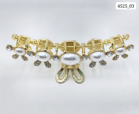 Impression Metal Pearl Flower Hair Clips (Pack of 12)