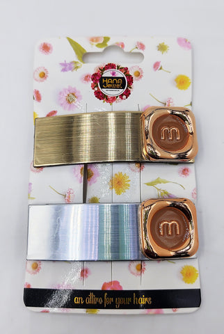 Impression Clip Set - 12 Pcs, Individually Packaged on Floral Cards, Elegant Hair Accessories for Girls & Women