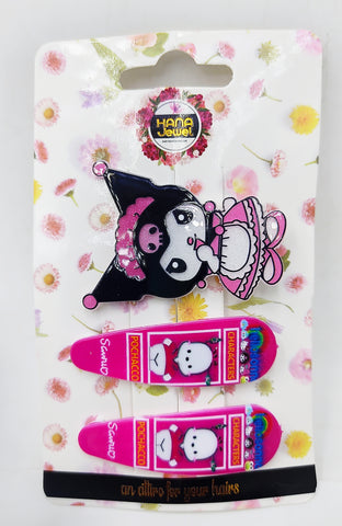 Impression Chocuk Karomi Patterned Snap Buckle Set - 12 Pcs, Stylish and Cute Hair Accessories for Girls & Women