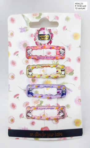 Hana Jewel 12 Pcs Cute Kitty Hair Clips - Multicolor Snap Clips, Hair Barrettes & Duckbill Hairpins for Girls & Kids