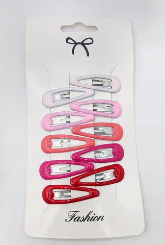 Hana Jewel 12 Pcs Multicolor Tic Tac Hair Pins with Cute Designs - Stylish Hair Accessories for Girls & Women