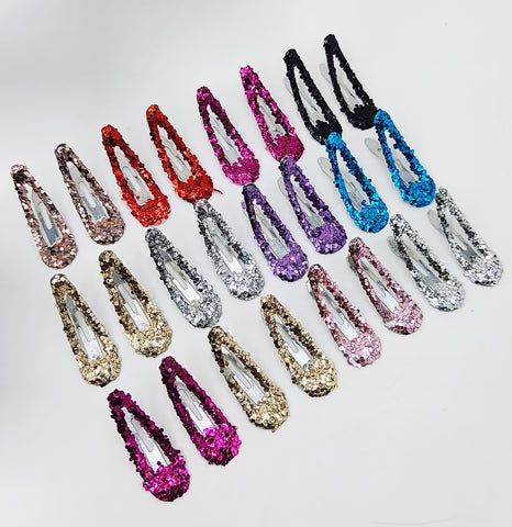 Fashion Jewelry 12 Pcs Dazzling & Shining Multicolor Tic Tac Hair Pins - Stylish Hair Accessories for Girls & Women