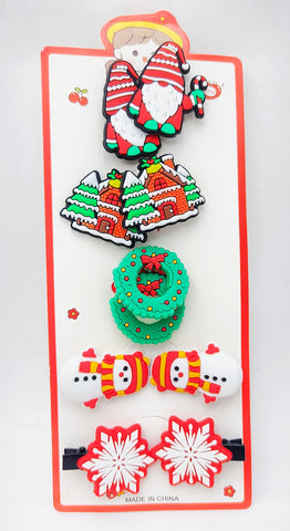 Pack of 12 Christmas Hair Accessories Set - Festive Hair Clips & Bobbles for Girls, Women, and Kids