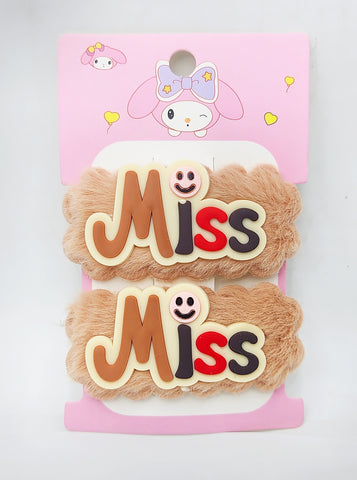 Pack of 12 Furry Teddy Bear Tic Tac Hair Clips - Cute Hair Accessories for Girls, Kids, and Babies