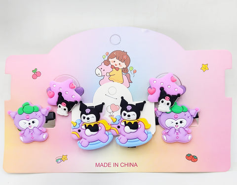 Pack of 12 Pcs Kawaii Cartoon Cloud Hair Barrettes - Cute Claw Clips & Hair Accessories for Baby Girls, Kids, and Gifts