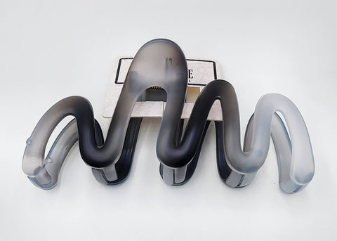 Pack of 12 Pcs Multicolor Wavy Hair Claw Clips - Metal Acetate Claw Clips for Medium to Thick Hair