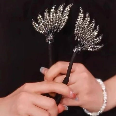 12 Pc Silver Leaf Rhinestone Crystal Deft Bun Maker - Twist French Donut Lazy Hair Curler for Party Hair Styling for Gilrs and Women
