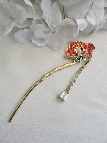 Impression Tassel Hanfu Hair Chopstick Head Piece