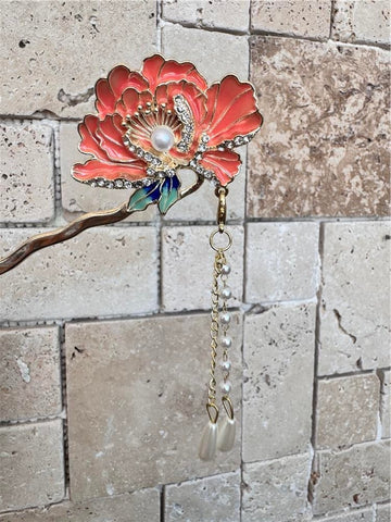 Impression Tassel Hanfu Hair Chopstick Head Piece