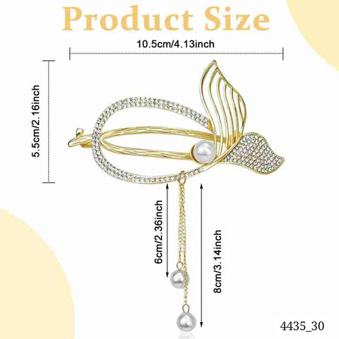 Impression Pearl Leaf Design Hair Clip (Pack of 12)