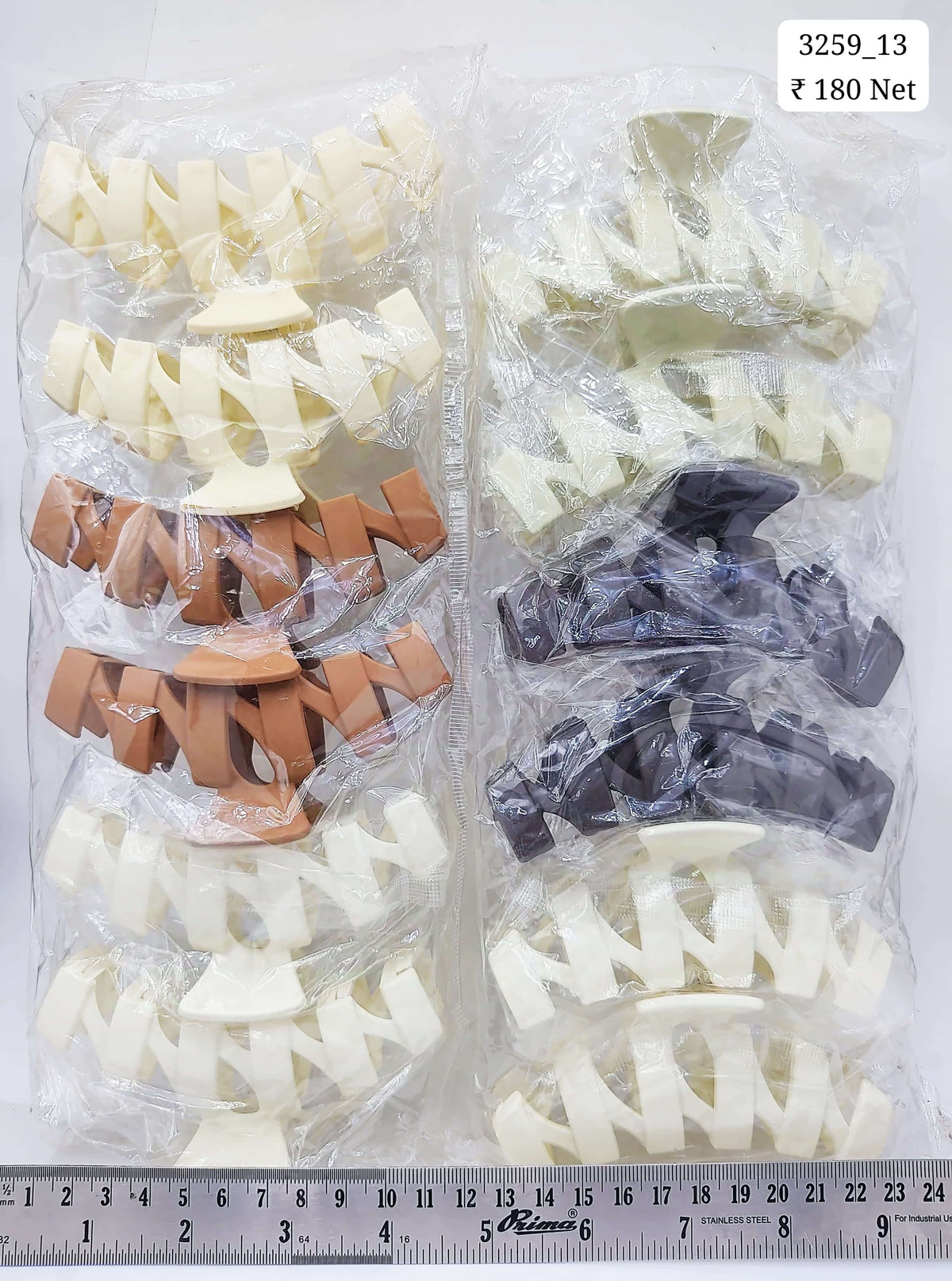 Impression Stylish Colored Plastic Hair Clutcher (Pack of 12)