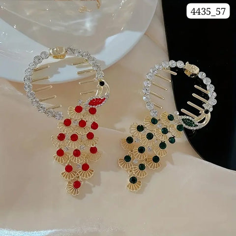 Impression Peacock Tail Hair Claw/Pin Bird Shine (Pack of 12)