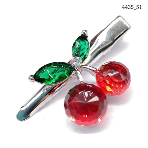 Impression Crystal Cherry Hair Clip and Pin (Pack of 12)