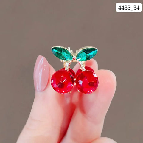 Impression Metal Cherry Design Hair Clips (Pack of 12)