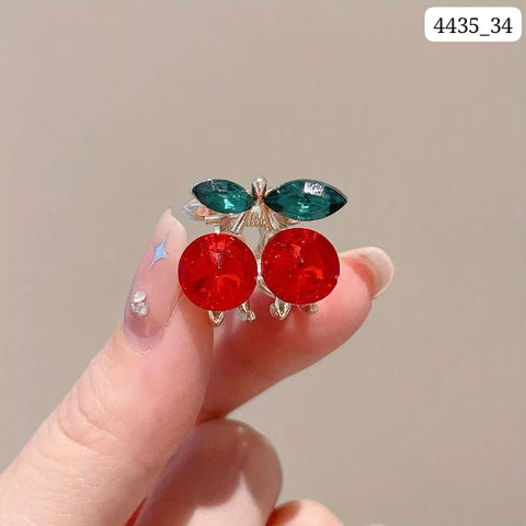 Impression Metal Cherry Design Hair Clips (Pack of 12)