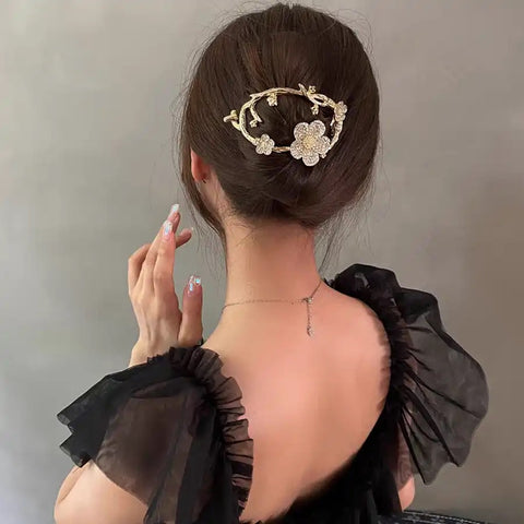 Impression flower-tassel-girl-hairpin-fashion-metal-hairpin-buckle-headwear-accessories