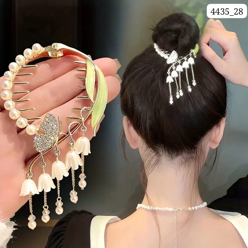 Impression Rhinestone Crystal Ponytail Hair Clips (Pack of 12)