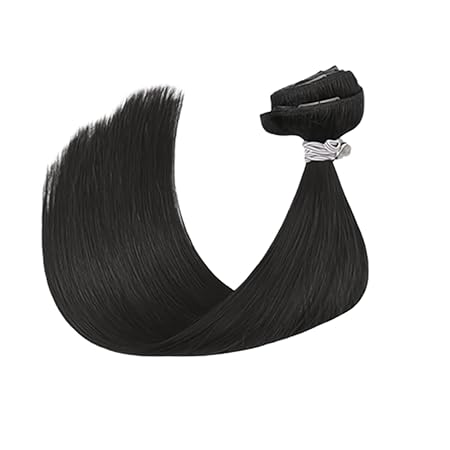 Impression Premium Synthetic Hair Extension Straight Black Color (Pack of 12)