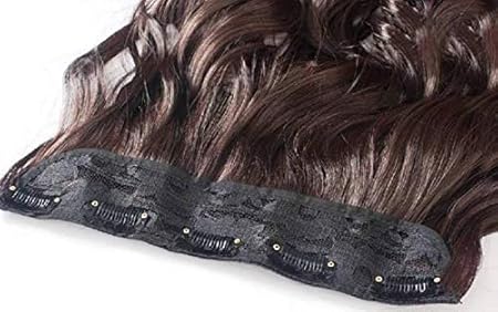 Impression Premium Synthetic Hair Extension Curly Brown Color (Pack of 12)