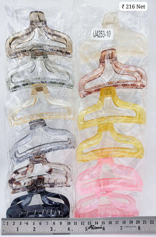 Impression Colored Acrylic Hair Clutcher (Pack of 12)