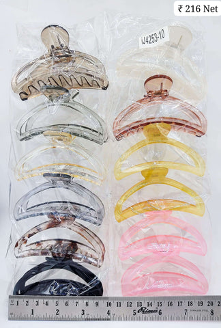 Impression Women's Acrylic Hair Clutcher (Pack of 12)
