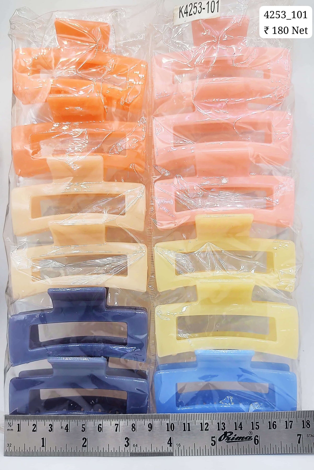 Impression Stylish Colored Plastic Hair Clutcher (Pack of 12)