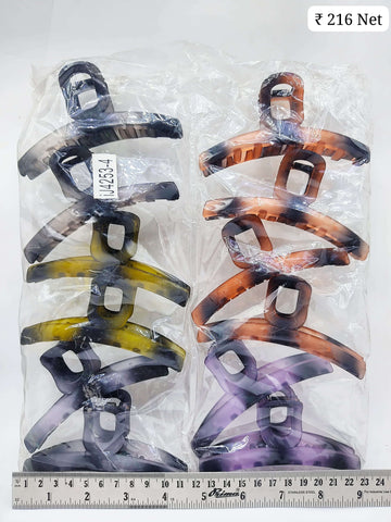 Impression Colored Plastic Hair Clutcher (Pack of 12)
