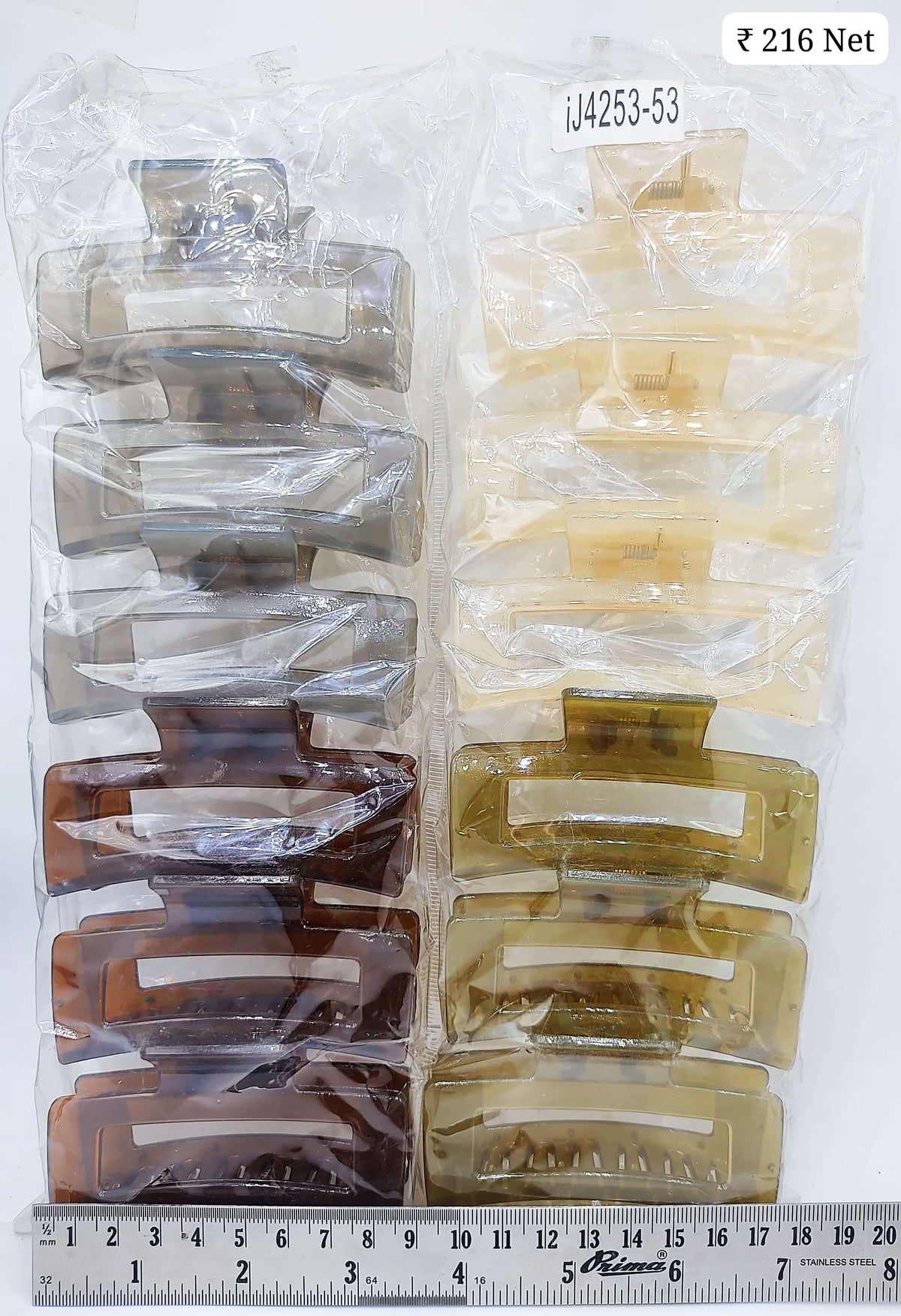 Impression Colored Plastic Hair Clutcher (Pack of 12)