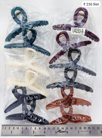 Impression Colored Plastic Hair Clutcher (Pack of 12)