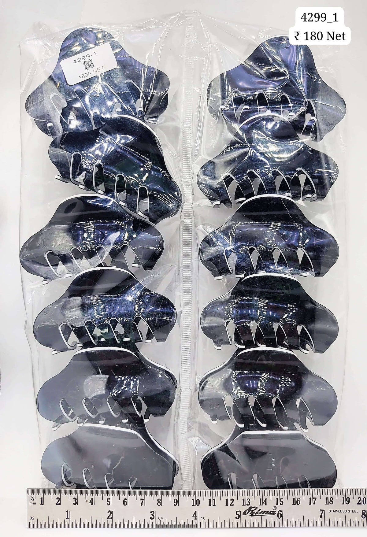 Impression Colored Plastic Hair Clutcher (Pack of 12)