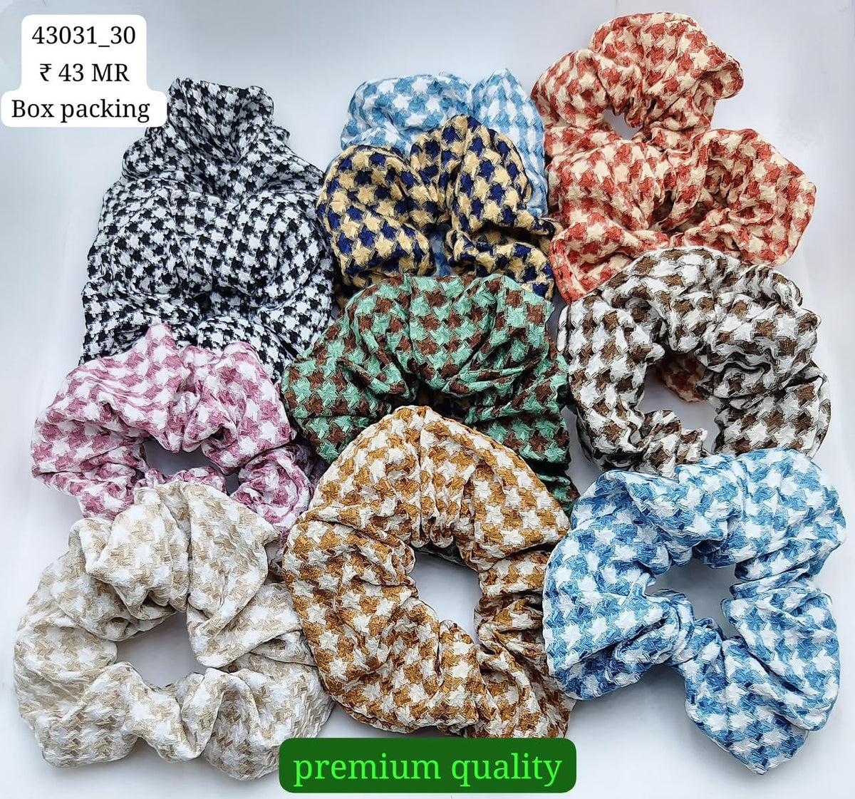 43031_30 | 12-PCS OPP PACKING | SCRUNCHIES | IMPRESSIONS4U