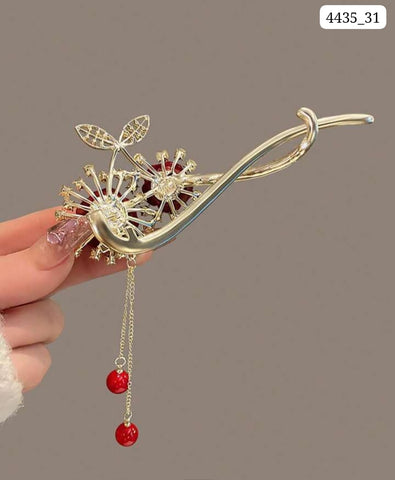 Impression Red Rose Bridal Hair Clip (Pack of 12)
