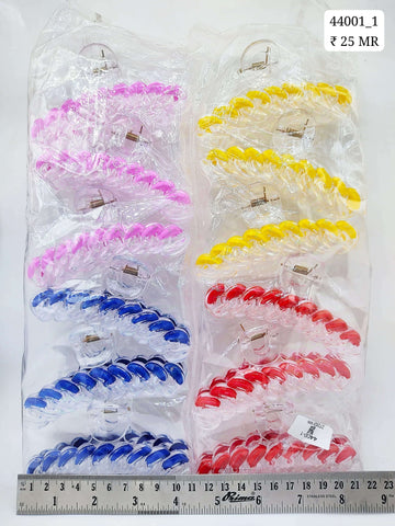 Impression Stylish Colored Plastic Hair Clutcher (Pack of 12)