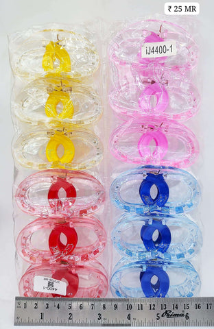 Impression Colored Plastic Hair Clutcher (Pack of 12)