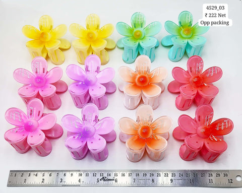 Impression Colored Plastic Hair Clutcher (Pack of 12)