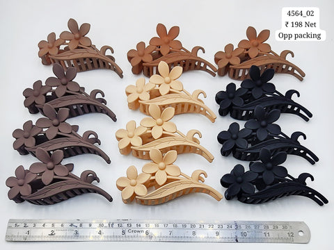 Impression Stylish Colored Plastic Hair Clutcher (Pack of 12)