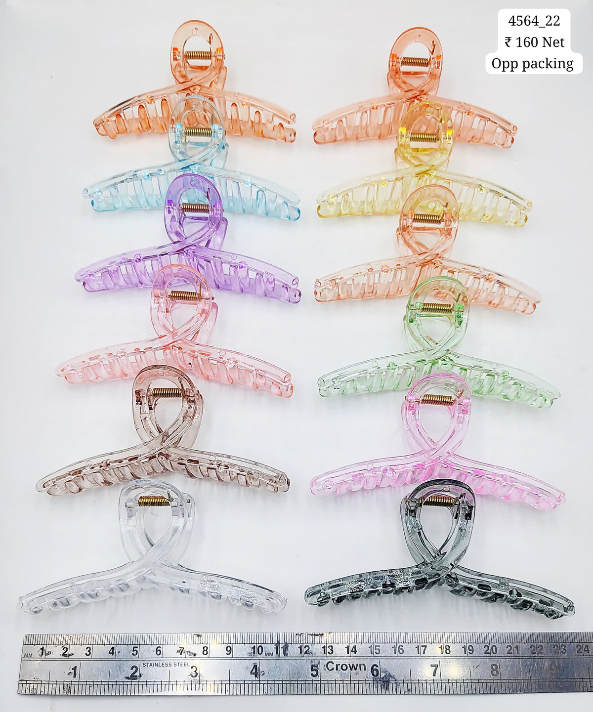 Impression Stylish Colored Plastic Hair Clutcher (Pack of 12)