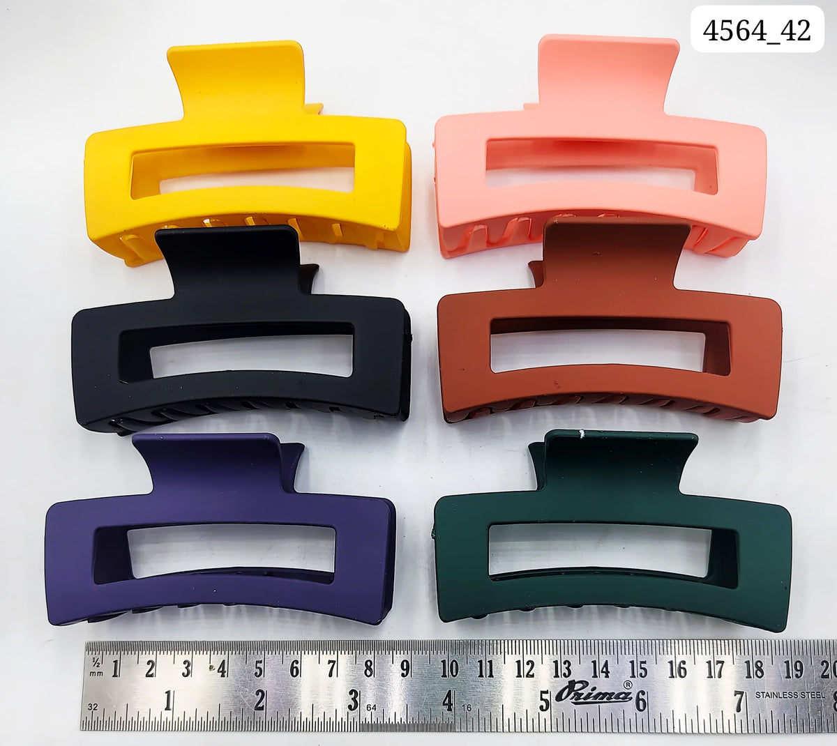 Impression Stylish Colored Plastic Hair Clutcher (Pack of 12)