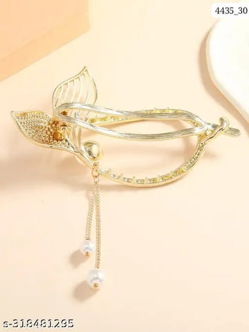Impression Pearl Leaf Design Hair Clip (Pack of 12)