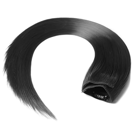 Impression Premium Synthetic Hair Extension Straight Black Color (Pack of 12)