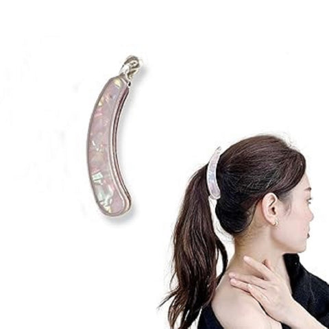 Impression Acrylic Banana Clip, Transparent  Plastic  banbana clip pack of 12 pc )